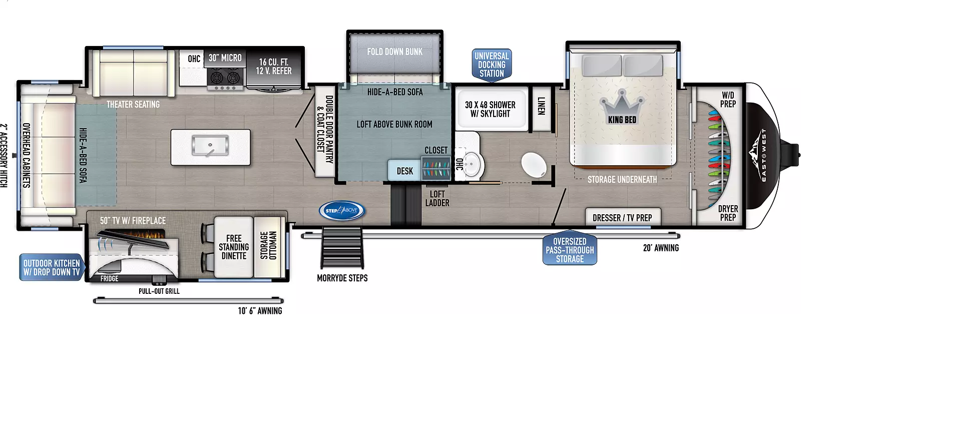 2023 KEYSTONE COUGAR 1/2 TON 32BHS, , floor-plans-day image number 0